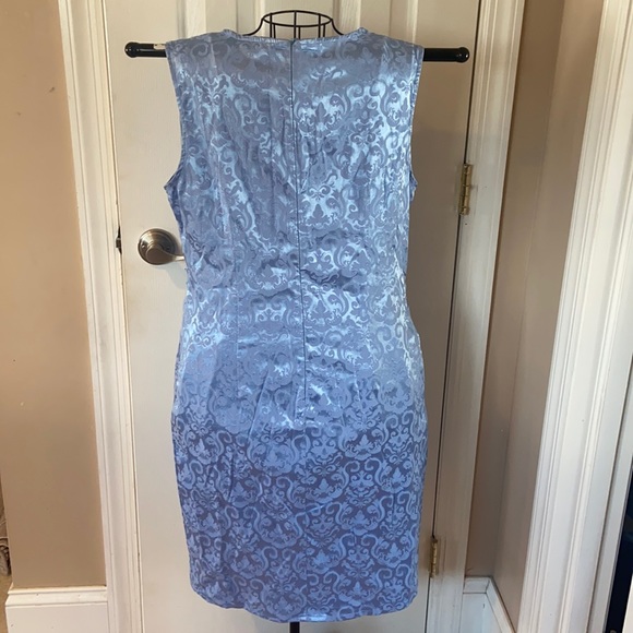 NWT Floryday Size L Blue Dress With Beautiful Waist Jewels No Fabric/Care Tag - Picture 2 of 13